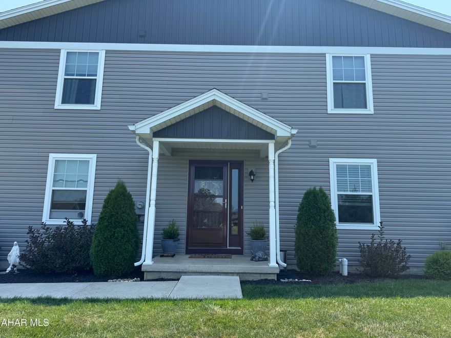 Built in 2019. This well maintained 3 bedroom, 2.5 bath duplex is located in Hollidaysburg School District. Property offers low maintenance living in a quiet community with a monthly HOA. Features include 2 car garage, open floor plan and second floor laundry. Move right in! Agent related to sellers. Sale is contingent on seller closing on the purchase of another home currently under contract.