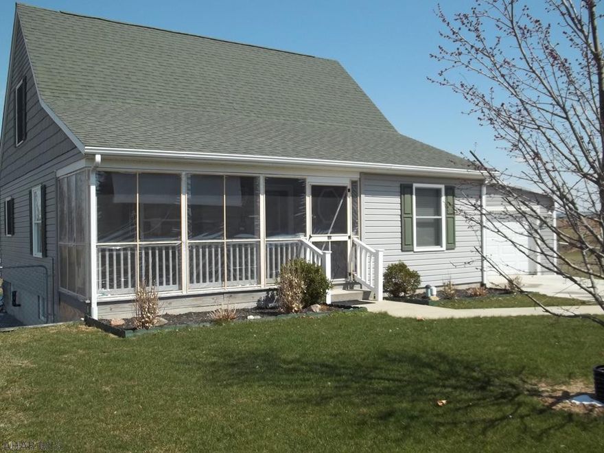 Cape Cod with 1st floor BR and 3/4 BA, large country kitchen with french doors onto sun room to take advantage of the views.  Laundry is conveniently located next to the kitchen.    Check out the Central Vac and Central air.  All this on almost 3/4 acre lot  with fencing for small children or pets.  There is a screened in porch out front to enjoy the beautiful sun sets.  Room sizes and taxes are believed to be correct.