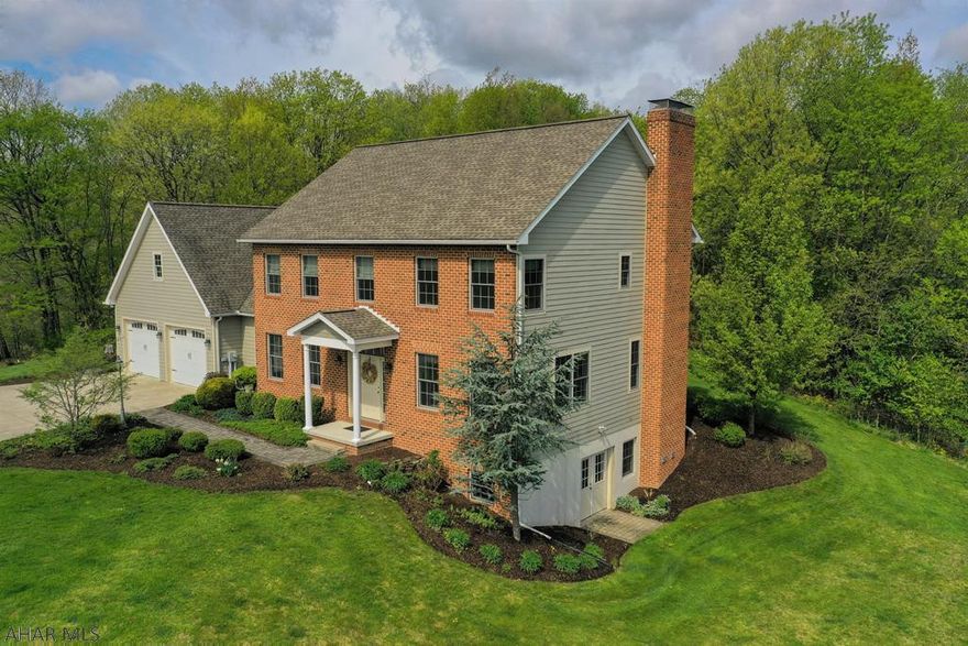 Live on your very own sanctuary!! Featuring 191 acres w/ expansive mountain views, scattered natural water springs, woodland & fenced pasture. Custom built "Waltman" home w/ the 1st level offering a foyer, FR w/ FP open to the kit, LR w/ french doors, DR, large laundry/mud room, & 2-half baths. 2nd level w/ master suite w/ walk-in closet & ensuite bath, 3-additional bedrooms & a full bath. Partially finished bsmt w/ a full bath, ground level double door walk-out, superior walls, & high ceilings. Light & airy home w/ views from every window, 9' ceilings on 1st level, hardwood floors, solid six panel doors, oak trim, & oak staircase. Highly efficient Geothermal heating & cooling. Attached 2-car garage & a detached 40'x60' garage-fully insulated w/ electric & water. One impressive property!!