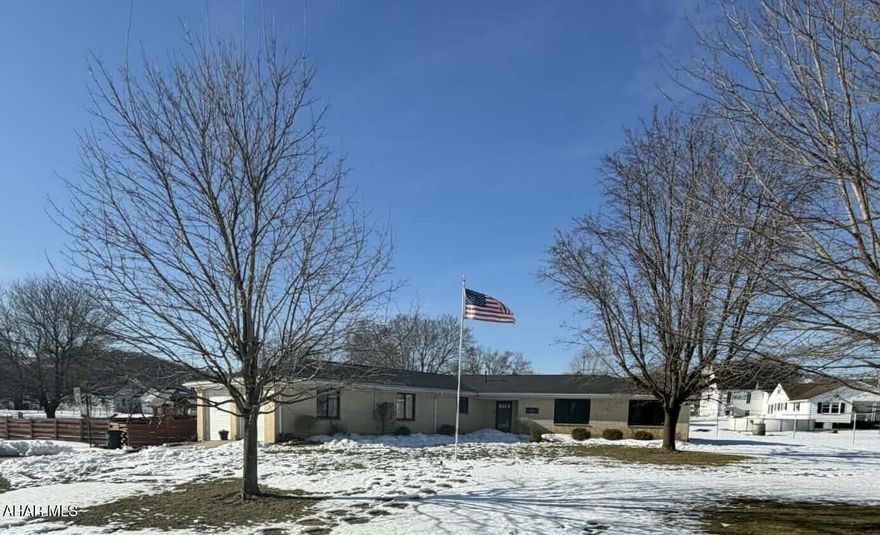 NEW ROOF INSTALLED FEBRUARY 2026!!!!
Welcome home to this spacious 3 bedroom, 2 bathroom ranch home with attached 2 car garage, situated on a flat and spacious lot in a quiet setting.  This well-cared for home offers comfortable one-floor living.  Step inside to a nice foyer featuring a pellet stove and large living room featuring a vaulted ceiling.  This home also offers a spacious eat-in kitchen with abundant storage and another bonus room adjacent to the kitchen with included wood burning insert for a nice winter heat while saving on utility bills.  This home has multiple generously sized living areas, giving flexibility for a family room, office space or den.  Natural light fills the home, enhancing the open feel of the main living areas.  All bedrooms are comfortably sized as well, with laundry off the primary bedroom for convenience.  Outside, the oversized partially fenced in yard offers endless possibilities for pets, gardening, outdoor activities and entertaining.  Last but not least, this home includes a whole-house generator to off-set pesky power outages!!  If you're looking for space and solid construction without sacrificing functionality, this home checks the boxes.  Schedule your private showing today!!