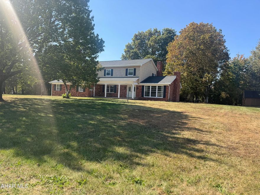 Beautiful four bedroom, three and a half bath home situated on one acre overlooking the golf course and country club.

Welcome to this spacious and elegant home situated on a picturesque flat lot with storage shed. 

This two story residence offers a perfect blend of comfort and style, ideal for both every day living and entertaining.  

Main floor features, large foyer entry with rod iron staircase, formal dining room that is perfect for hosting and entertaining. Beautiful wood flooring in the dining room and den.

Kitchen with granite counter tops, built in oven, glass cook top, built in microwave and plenty of cabinet space.

Sunny breakfast nook with large windows overlooking the back yard.  
Expansive living room with cozy fireplace,
Den featuring a second fireplace and sliding glass door to patio.

Second floor has four generously sized bedrooms, the primary suite has full bath and walk in closet. Additional full bathroom in the hall way.

Finished basement  with large family room with wet bar and a fireplace and 
updated full bath with jetted tub. Also a bonus room ideal for a home office, gym, or guest space, walk in closet and furnace room.

Additional highlights, two car garage, covered front porch with gulf course views. 

Well maintained and move in ready.

This home combines charm, space and functionality in a premier location. 
Don't miss this opportunity to live in a serene setting with easy access to amenities.

Home is being sold furnished, with a few exceptions family member want. If buyers do not want the furnishing they will be removed.
*New furnace in 2019*