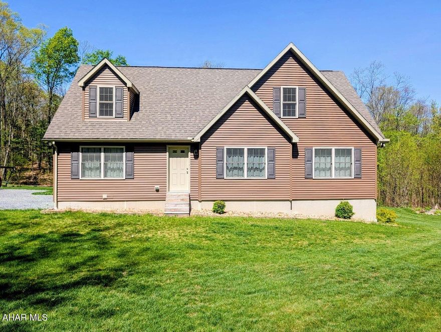 Built in 2018 and situated on a beautiful 7-acre setting, this well-maintained 3 bedroom, 2 bath home offers the perfect blend of modern construction, privacy, and room to grow. The spacious main level provides comfortable everyday living, while the unfinished upper level presents an incredible opportunity to add additional bedrooms, a full bath, office space, or bonus rooms to fit your needs. A large unfinished basement offers even more potential for future finished living space, recreation area, workshop, or storage. Enjoy country living with open space, scenic surroundings, and endless possibilities-all in a newer home ready for your personal touch.