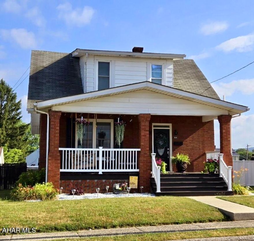 Come take a look at this tastefully updated brick cape in Roaring Spring PA.  Original hardwood flooring and woodworking, living room, dining and kitchen on the main floor and 3 bedrooms an updated full bath upstairs.  Lots of living areas inside and out with a cozy front porch with porch swing, a fully fenced back yard with deck and pool.  Large 2 car detached garage with ample off street parking.  Give us a call today to make this house your new home!
