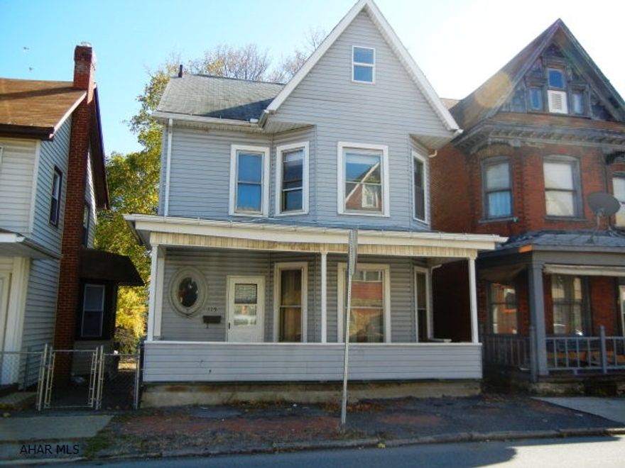 2.5 story vinyl sided home features first floor laundry and half bath, new kitchen cabinets and countertops, pantry, new carpet, newer GFA furnace, circuit breakers.  Most walls newly drywalled.  Finished unheated attic for 4th bedroom.  Covered front and rear porch.  Offstreet parking.  Low taxes.  Walking distance to hospital, grocery store, and bus stop.