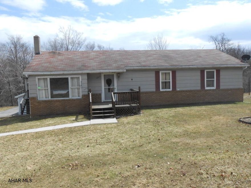 Must see 3 bedroom.country setting lg family room det. lrg. 2 car garage.Some minor repairs being done on outside. Passed VA inspection 2007.