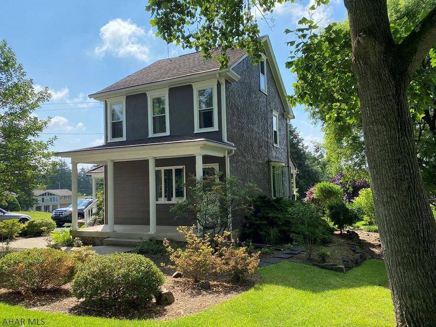 Excellent  location with a beautiful landscaped lot.  A great view from the back porch.   The attic is finished and could be used as a third bedroom.  Small room on the second level could be an office or nursery.