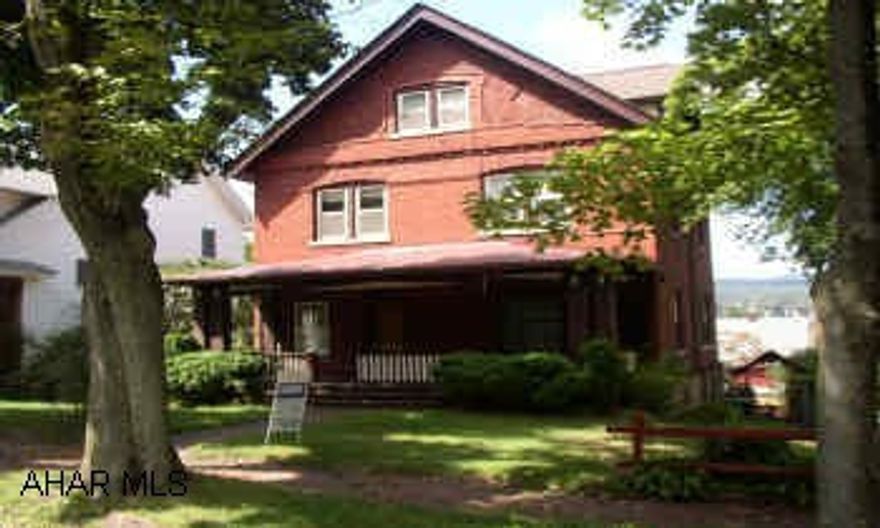 2-1/2 STORY WITH DECORATIVE BRICK, FRONT GABLED ROOF, DORMERS, COMPLETELY RESTORED. MANSION ROW PERIOD  UNIQUE HOME ON UNIQUE STREET.  STEP BACK TO THE TIME OF SOME OF THE MOST IMPRESSIVE HOMES IN ALTOONA WITH ALL OF THE MODERN FEATURES.  HIGH CEILINGS, BEAUTIFUL WOODWORK, MASTER BEDROOM WITH SEPARATE SITTING ROOM.  3 BEDROOMS, 2-1/2 BATHS, 2 CAR GARAGE, LARGE DECK, SOME FENCING.  FINISHED BASEMENT. NEW TILE FLOOR IN KITCHEN, GAS FIREPLACE.  SEE MIKE McCAULLEY 944-2117.