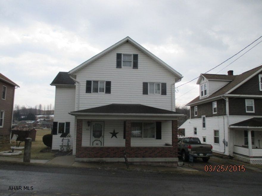 Well maintained home on large level lot with coal and oil hot water heat.  Close proximity to park.