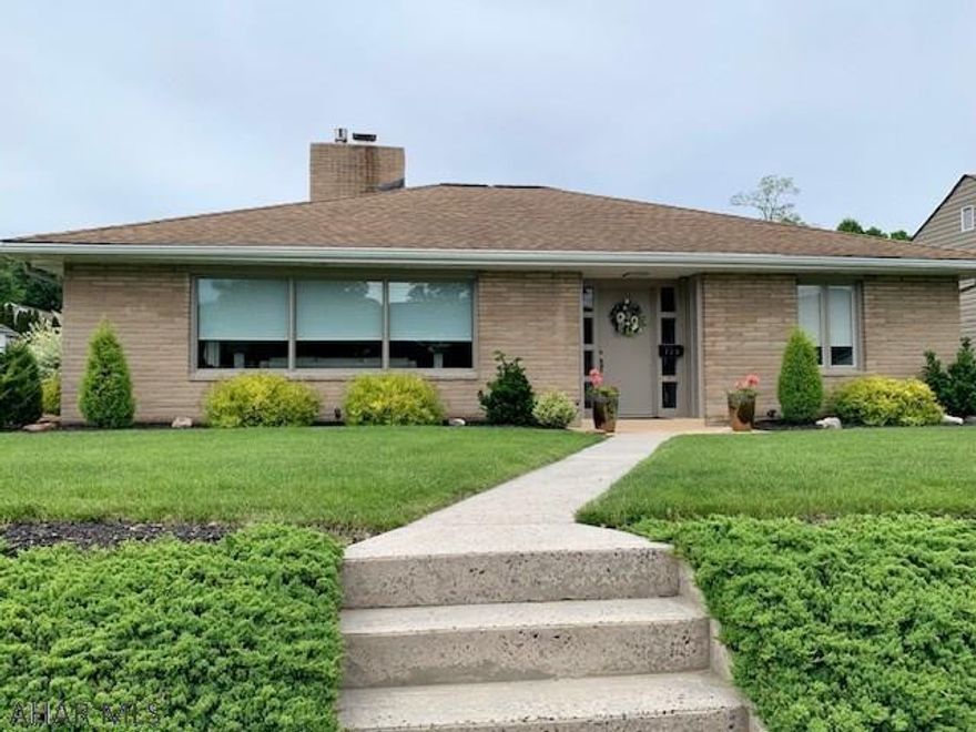 A beautifully renovated California Ranch adds a modern and contemporary flair! Spacious floor plan for entertaining, radiant floor heating, stacked stone contemporary gas fireplace, walk-in closet in MB, vinyl laminate flooring throughout, Martha Stewart cabinetry and island, Corian countertops , LG stainless appliances, recess lighting, double oven and microwave encased in stacked stone, new efficiency oil furnace, solid wood interior doors, patio double doors w/inside blind that lead to the large spacious patio with a vinyl privacy fence and. All single story with no steps!  Corner lot shows off the manicured landscaping. A new shed give way for plenty of storage.  Walking distance to Historic Downtown, Omni Bedford Springs and the Elks Golf course. Minutes from I-99, I-76 and Rt. 30.