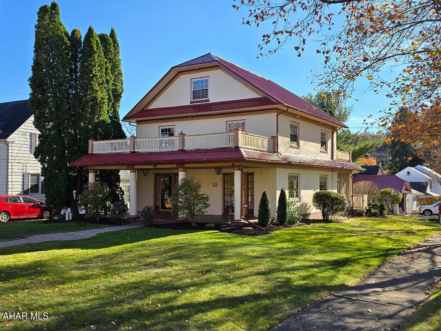 Beautiful 3 story Spanish style home with lots of character in a fantastic neighborhood! This home offers 4 spacious bedrooms including 2nd floor & 3rd floor Master bedrooms. Two recently remodeled bathrooms, gas fireplace, beautiful kitchen with stainless steel appliances, gorgeous hardwood floors throughout the house and a beautiful all glass window sunroom! Multi-level deck/balconies with spiral staircase, beautiful landscaping surrounding the entire house and a detached garage. Large basement with plenty of storage.