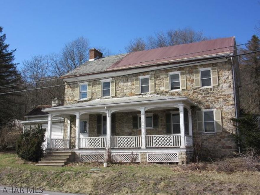 Rare find- great opportunity to restore this stone house, nice floor plan, 3 bedrooms with potential for master bedroom suite with bonus room of of one bedroom