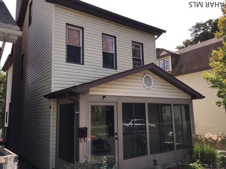 Nice 4 bedroom, one bath home with a great double lot, yard area, fencing,  off street parking. Solar shield front porch area great for all 4 seasons. Lots of space. Great family home for the price. Motivated sellers.