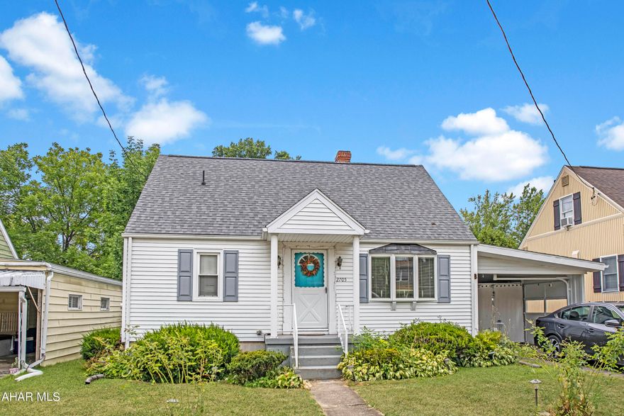 Nicely kept home in the Wehnwood section of Altoona. Features two bedrooms, living room, kitchen, and full bath on the main level. The walk-up attic is finished and could serve as a third bedroom or office. Basement includes a 1/4 bath. Includes off-street parking with a covered carport. Enjoy a private yard with an 8x10 shed. Beautiful hardwood floors (also extend under carpet) with a new shingle roof and furnace in 2021. Conveniently located close to shopping, restaurants, UPMC Altoona and PSU Altoona campus. Check out our Matterport 3D tour and schedule a showing today.