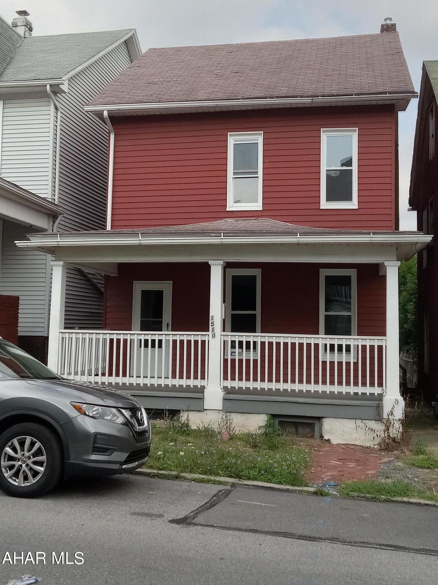 Recently remodeled 4 bedrooms, 1 bath home. Renovations include new kitchen cabinets, vinyl flooring in kitchen. and painted throughout.  1st floor laundry room.  Off street parking from alley.