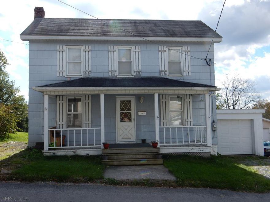 Cute 2 bedroom home, with an attached garage and additional off street parking, this home has a first floor laundry room, a deck out back and a covered front porch for entertaining or relaxing. Oil-forced air heating, a new water tank and 200 amp breaker box.