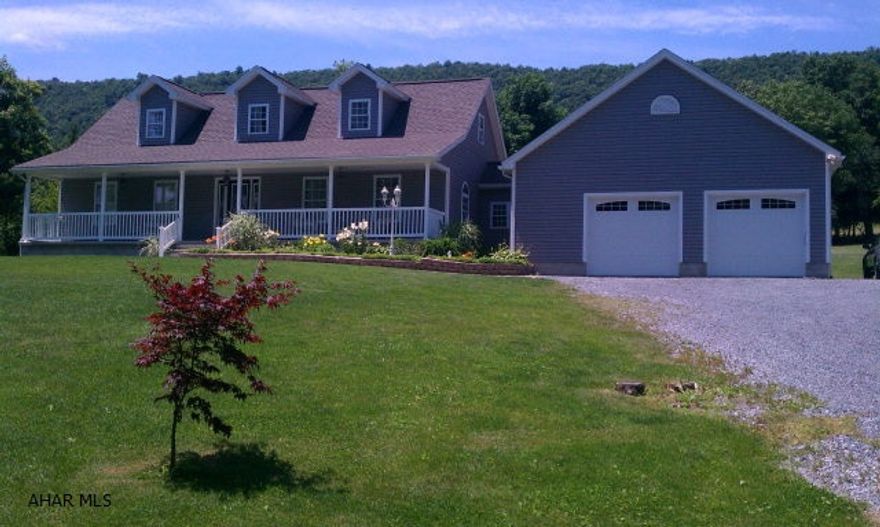 Well Maintained like new cape cod home. First floor is a open floor plan.  kitchen and dining area with ceramic tile floors. Living room with open flow to kitchen. First floor laundry, first floor master bedroom includes a walk in closet, Jacuzzi tub, and Shower. Second floor has two bedrooms, a full bath, & plenty of storage everywhere. Basement is partially finished with a 3/4 bath, 4th bedroom and den. There is also another unfinished area currently used as storage with three large closets but could easily be finished with very little work for additional living space. Over sized 2 car garage with basement access. Central air, Heat pump with oil back up, beautiful rear patio, pond, the amenities go on & on, sits on just under one acre with possibility to purchase addtional ground behind