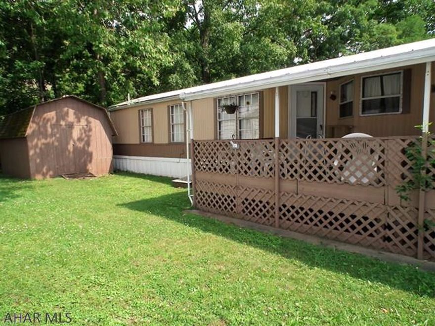 2 Bedroom, 2 bath, 1984 trailer on rented lot. 55+ Community, private setting. Lot of $430/month includes water and sewer.