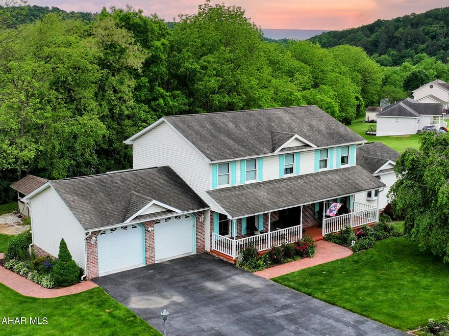 Beautiful 2 story house  w lower level on 5.76 acres; in a great neighborhood nestled in a peaceful development only minutes from Everett or Breezewood right off route 30. 

In this 14 room house you will find plenty of space to relax. There are 2 master bedrooms, 2 master baths, along with 2 family rooms, a theatre room, and 2 laundry rooms!

on the 1st floor, you can find yourself relaxing in an open concept  living area that is open to a kitchen/ dining area with an island and seating.  You will also  find a master bedroom with a huge walk in closet, luxurious heated marble bathroom  flooring equipped with a shower, jacuzzi tub, laundry room and dining room. 

Second floor, you will find 4 bedrooms, including the 2nd master bedroom , 2 more bathrooms and additional laundry room. 

Lower level is where you will find a family room with an in-home theatre for family fun movie night, open to a kitchenette, and another full bathroom. You will also find there is an extra space which could be used for an exercise room, storage or any potential future furnishings.

You will find granite and marble throughout, mixed hardwood, tile and carpet flooring. While  outside you will be surrounded by an additional 5 1/2 acres of wooded hollow behind the house that provides ample wildlife and peaceful views from the house and the pool area. 

The house has a finished lower area, a side walk around the house, 2 acres of yard with 10' x 30' roofed front porch. 10' x 30' roofed back deck that leads to a 20 'x 40' in ground pool. The pool has a heat pump and a winter cover. Vinyl fencing surrounds the back deck area where there is also an attached stamped concrete surface inside the pool area to have family gatherings. There are sliding doors to the lower living area with ceramic tile floor and lower level bar.

There is an additional building lot of .207 acres.

This house is a must see!