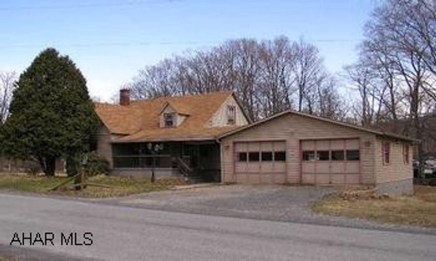 Well built Cape Cod on large level lot, vinyl / block construction. 3BR/2BA, 2 car garage, full walk-out basement. Offered "As-Is" Well built Cape Cod, 3BR/2BA, full basement, 2 car garage w/workshop. Large level lot, central air. Flowing stream. Needs TLC. Offered "As-Is"