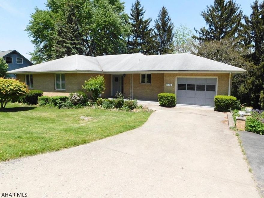 This is a 1 owner home and is a large 3BR brick rancher and is very well built.  Needs some updating but the space is amazing!!!  Hardwood floors throughout.  Great closet space. Large BR's, 2 1/2 Baths.  Finished area in basement and tons of storage.  2 car garage - one in front driveway and one at rear driveway.