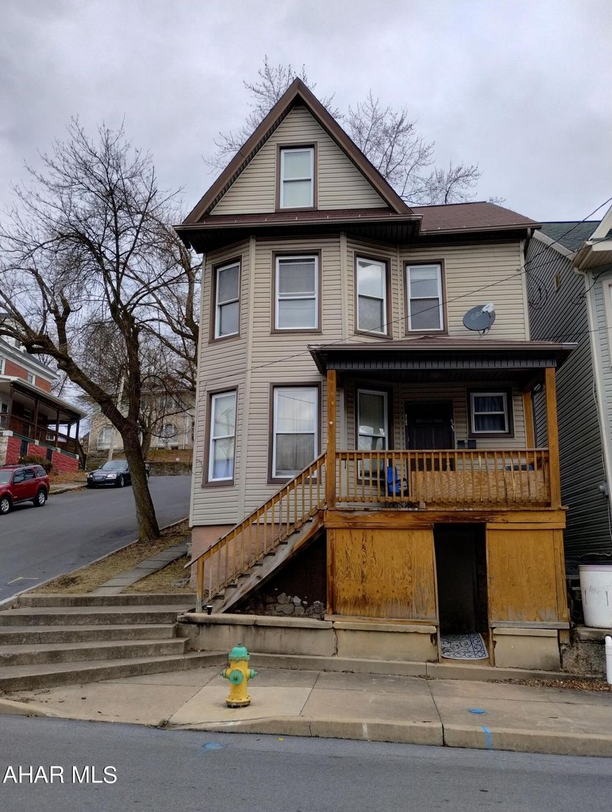 Great Investment Opportunity  First floor one bedroom apartment  is rented for $525 a month. Tenant pays water, sewer, trash, snow shoveling and electric. Owner pays gas and lawn care. Second floor is vacant easy to show one bedroom with semi finished attic that could be second bedroom  . 24 hr notice for first floor showing  Current lease and rent certificate on file .. Listed for $60,000..