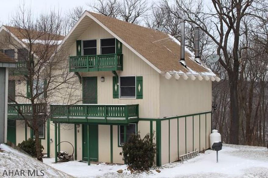 Fully renovated condo in Blue Knob!  This condo comes completely furnished with countless updates! Kitchen with hickory cabinets, granite countertops and stainless appliances (only 5 months old).  Open concept dining and living area. The living room has a wood burning stove, wall mounted flat screen TV, and wine hutch.  A sliding glass door from living area leads to a rear deck that looks out over the wooded mountainside.  Large master bedroom with plenty of closet space as well a wall mounted TV.  Updated full bath with ceramic tile! Currently rents for $1200/month!!!