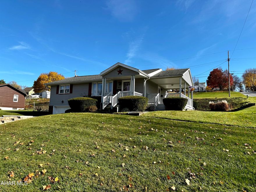 This well kept, ranch style home is situated on a large corner lot. The seller states that there are hardwood floors underneath the carpeting! This cozy home features 3 bedrooms with plenty of closet space and 2 full bathrooms, as well as central air conditioning. The finished basement offers additional space for a family room, office or gym...the possibilities are endless! Relax on the covered patio just off of the kitchen. This lovely property is ready for its new owner to call it home! Call for a private tour!