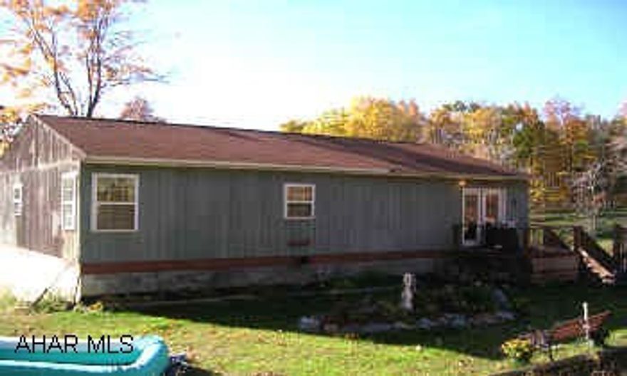 RAISED RANCHER ON 2.1 ACRES. SECLUDED 3 BEDROOM, 1 BATH RAISED RANCHER ON 2.1 ACRES.  NEEDS A FEW FINISHING TOUCHES.  OPEN FLOOR PLAN, WOODBURNER, RUSTIC SETTING.  NEWER SEPTIC.  EASY LIVING.