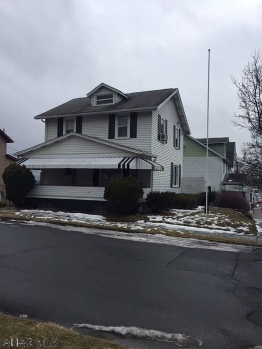 Garage is a block 2 car deep garage.  Roof on garage needs replaced.