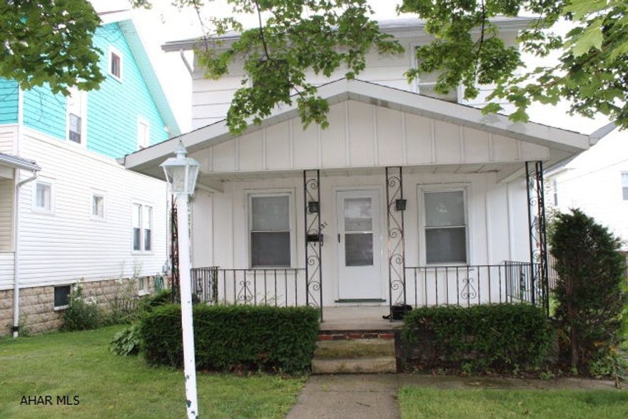 3 bedroom (sizes are 13 x 11, 13 x 11 & 10 x 9), 1 bathroom home on quiet street.  The 20 x 13 living room and 10 x 13 dining room are currently carpeted but have hardwood floors under carpet.