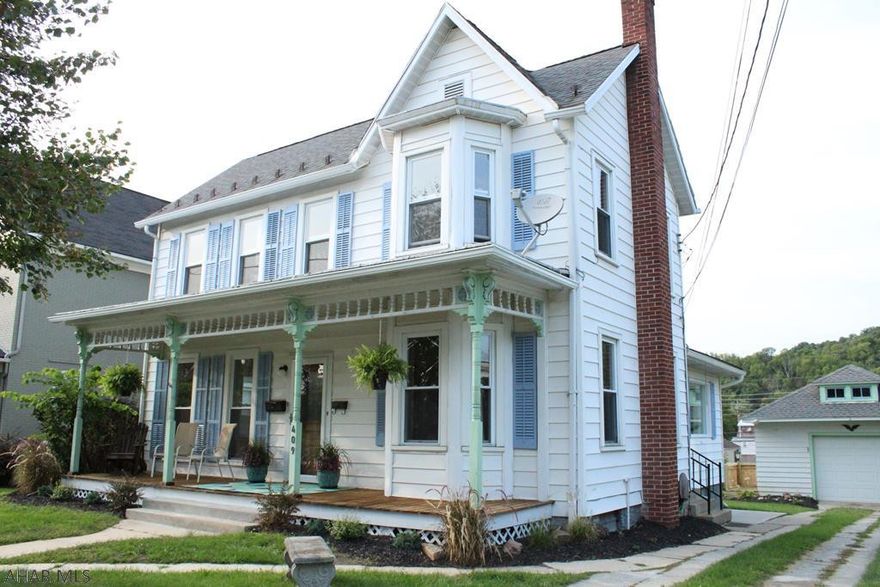 Charming two story home in convenient, in-town location. The first level of this home offers a large eat-in kitchen with cherry cabinets, living room, two large bedrooms and a full bath. The second level offers two large bedrooms, a second eat-in kitchen, an enclosed porch and a full bath. A partially finished, walk-out basement includes a family room, a bonus room and a 3/4 bath. The layout of this home offers the opportunity for two rentals with separate electric for each floor. The property includes a one car, detached garage, a storage shed, a large landscaped yard and room for additional off street parking. The home is in move-in condition and is equipped with updated electric, a newer roof and windows. The location of the property makes it convenient for walking to schools, shopping.