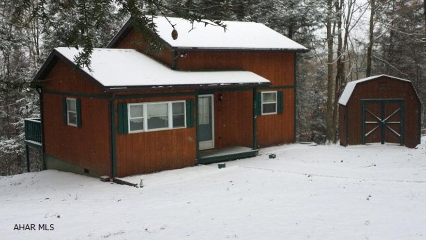 Cute vacation getaway cabin set back to give you privacy.  Includes shed.