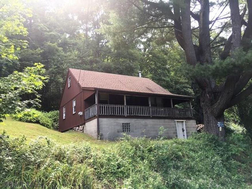 Nice getaway or hunting camp bordering State Game Lands on three sides. Would make an excellent recreational cabin for hunting or boating, located only 20 mins from Lake Raystown and minutes from the Juniata River & HB&T trails. The cabin has 1 Bedroom on the main floor with a Loft area to sleep all your guests along with 1 Bathroom. 2.49 Acres.