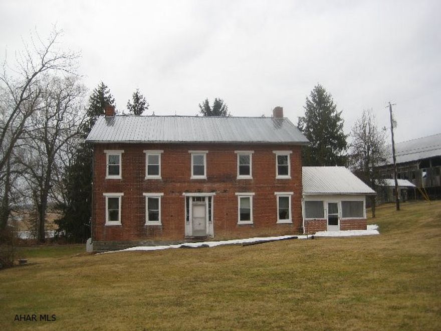 Mostly open fields with 25 acres tillable. Very quiet setting with beautiful views. House has new roof, furnace, plumbing, windows and wiring but needs finishing touches to complete restoration. All original flooring and woodwork. Large barn and several outside buildings. Property is enrolled in Clean and Green program. Restore this historic property or build your dream home on the hill with amazing view overlooking all of Dutch Corner.