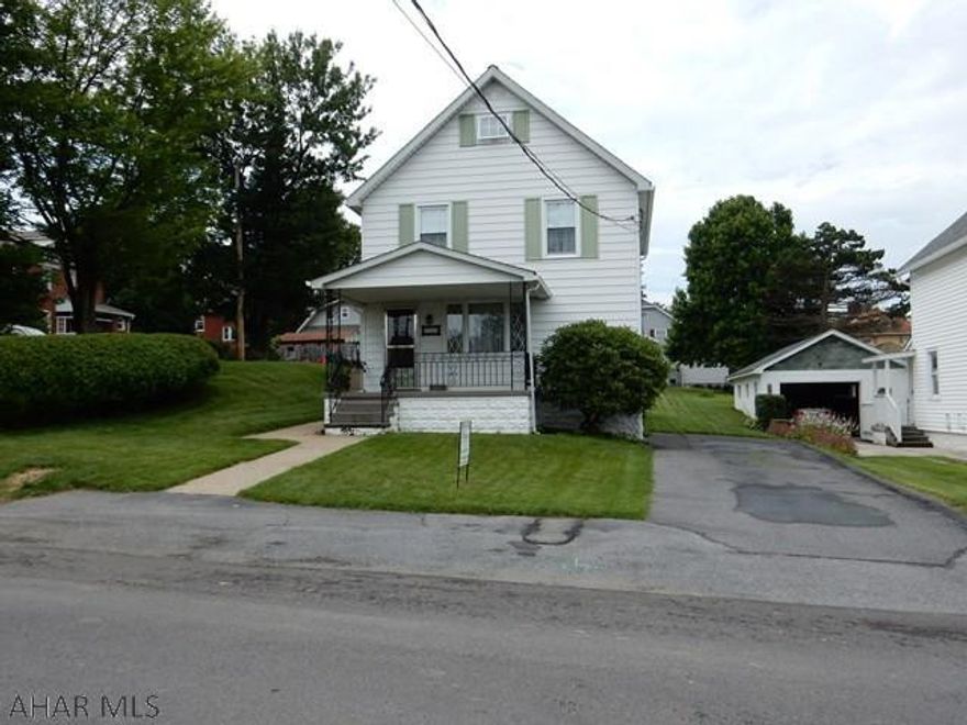 Super clean 3 bedroom, 1 bath home with updated oak kitchen, large Living room, nice yard with shed, covered patio & covered front porch, all electric--7 zones, hardwood floor under living room rug & 1st bedroom, lots of attic storage,  natural gas tap to property line, black top driveway will fit 3 cars. Basement is heated with propane heat.