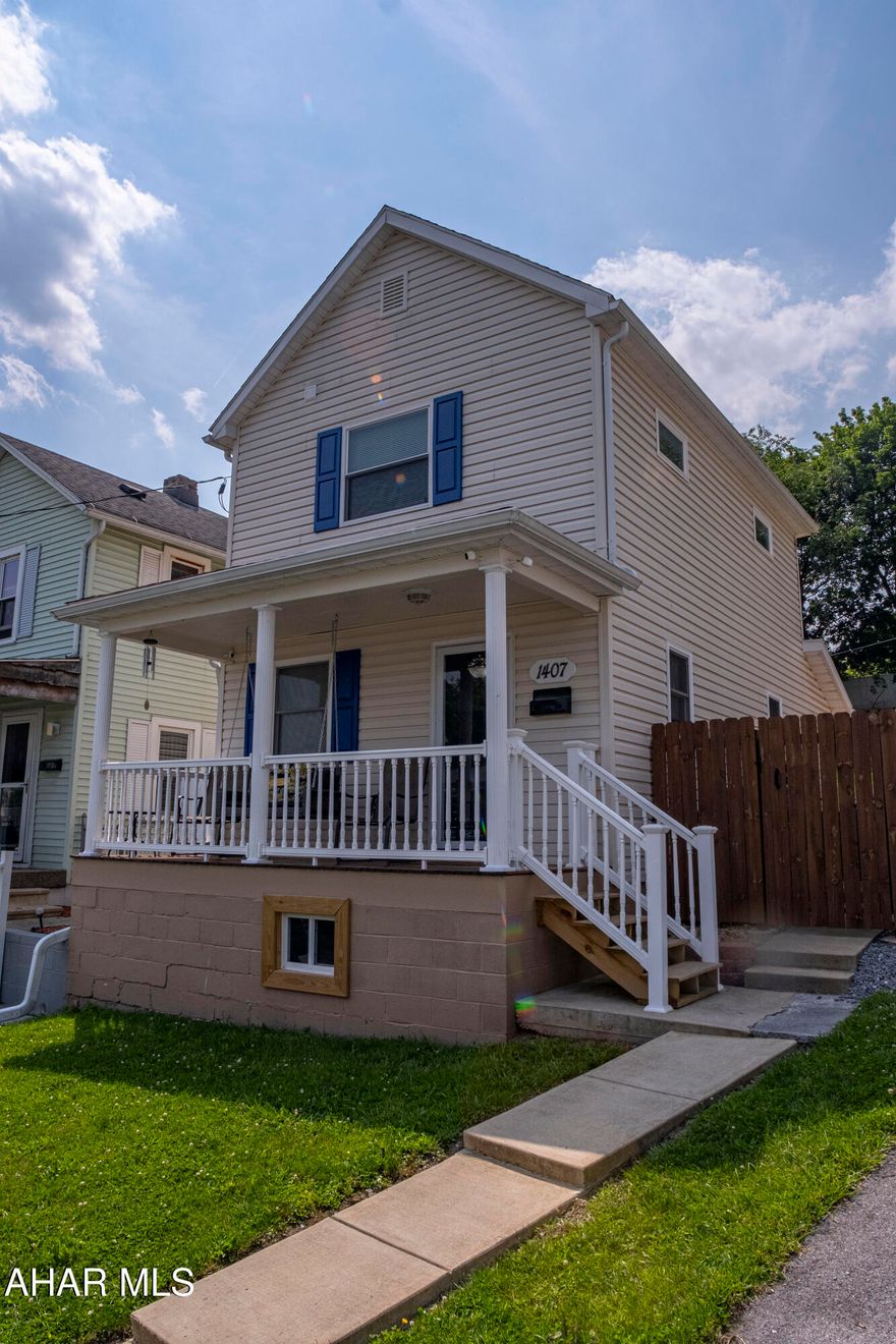 Step into this charming, well-maintained two-story home, offering two cozy bedrooms and a single, pristine bathroom. The heart of the home features an open-concept layout, where the kitchen seamlessly flows into the dining and living areas, perfect for entertaining and everyday living. Enjoy the comfort of central air throughout the seasons. Outside, a welcoming covered front porch invites you to relax, while the cute, manageable backyard provides a private oasis for outdoor enjoyment.