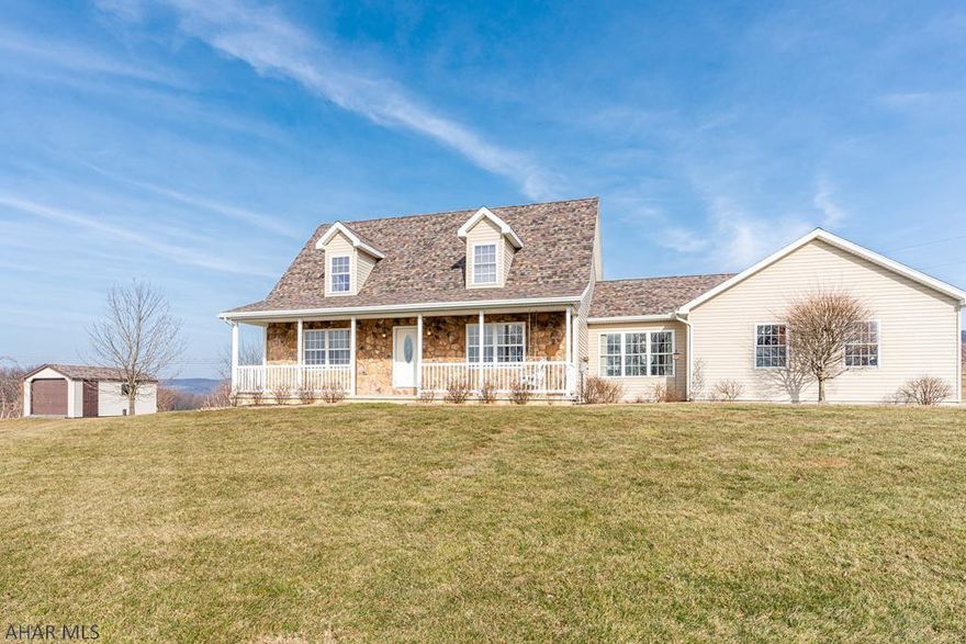 Beautiful country setting! This 3 bedroom, 2.5 bathroom home sits on an acre of land next to an apple orchard. This Cape Cod Style home has vaulted ceilings in the main living room and kitchen area. A main level bonus room is currently used as an office, but it could be a 4th bedroom. The main floor master suite makes for 1 story living if desired. Laundry and a powder room also complete the main floor. There are 2 bedrooms and a full bath on the upper level. This home even has a central vac system. The unfinished basement has tons of possibilities for additional living space. Entertain on the rear 12x20 composite deck. This home also has an attached 2 car garage and large storage shed with overhead door. New roof in 2019.