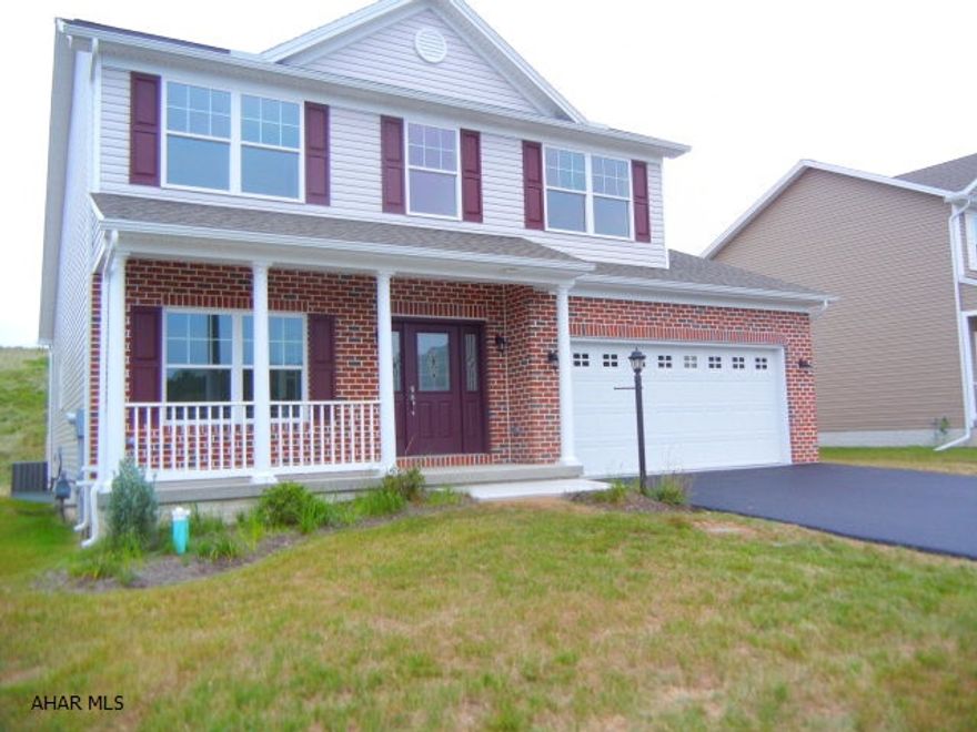 Quality S&A built home with many upgrades.  Granite counters in kitchen, island with additional storage, large deck, cathedral ceiling in great room, gas-fired fireplace ready to hook up.  Basement walls have been fully insulated and a walkout staircase included for those who want to finish the basement.  Plumbing for a bathroom has been stubbed in.  Master BR and one BR on second floor have walk-in closets.  Ceramic tile floors in hallway, kitchen and baths.  The association fee is an initial $200 at purchase, then $200 per year.