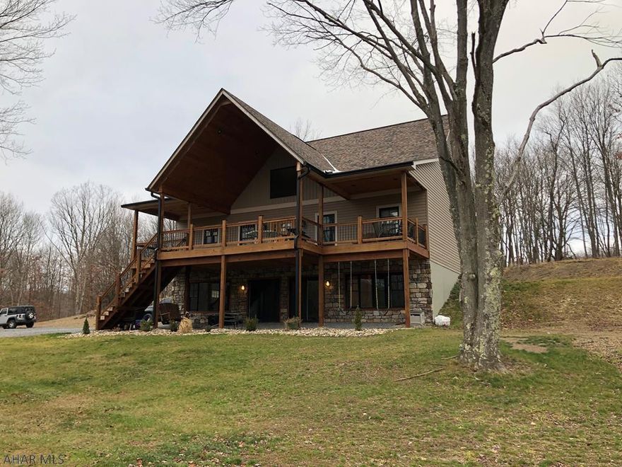 Beautiful home w/great views! Built in 2018, this 2000 SF home features 3-BR, 1.5 BA, laundry rm and dining rm. Open floor plan w/9' ceilings throughout. 18' raised ceiling in main entrance/living rm. Loft w/office space separates MBR and a future master BA that is plumbed but not completely finished. The kitchen offers solid maple cabinets w/soft close dove tail drawers. Concrete countertops & bar. All new stainless LG appliances will be included at full asking price. Full, unfinished 1500 SF walk-out bsmt w/utility rm and 1/2 BA. Radian in-floor heat throughout the entire home to keep your feet warm all winter! Great outdoor space includes a private driveway, spacious front & back yards. Located 10 min from Prince Gallitzin State Park & Rock Run Recreational Park.