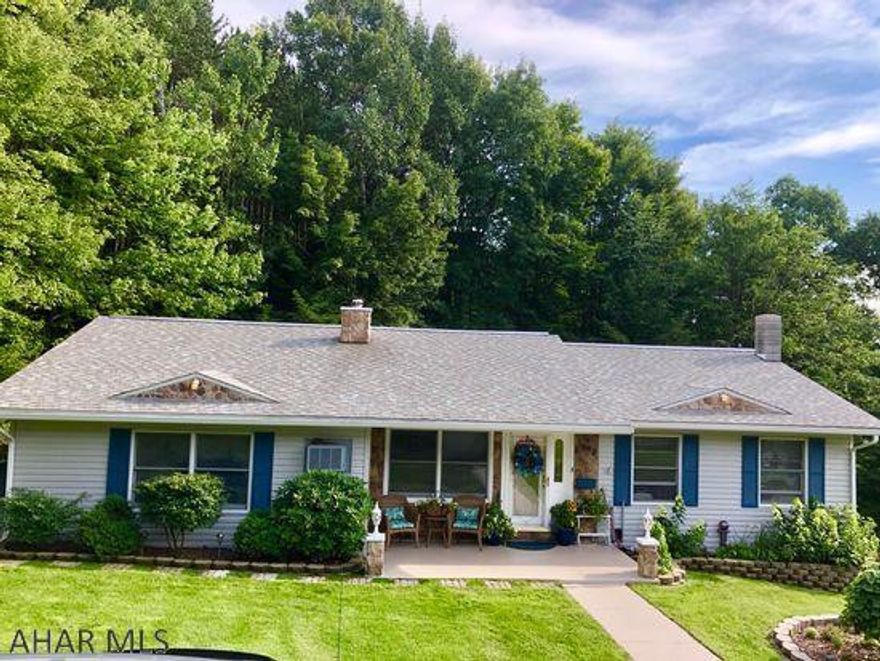 Very well maintained and recently updated rancher on 1/2 acre lot.  Home has 3 bedrooms upstairs and a 4th in the basement.  1st floor living includes laundry, full bath, 3/4 bath off of master, side mudroom, and spacious foyer/sitting room that leads in to the kitchen and living room with a gas fireplace.  Fully finished basement has a large family room with a freestanding wood stove and bar, 3/4 bath, bonus room or office, and a 4th bedroom with a powder room and sink.  Large deck on rear of home has great views and includes storage underneath and back yard has another storage shed as well.