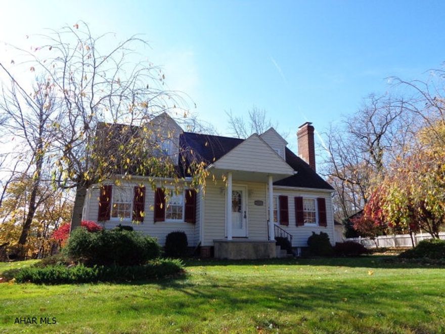 Lovely cape cod home near Penn State Altoona Campus. Finished basement has 3 large rooms that could be used for 3 bedrooms, also a full bath. Hardwood floors under carpet. 2 car detached garage, C/A. Wrap up this home for the Holidays!