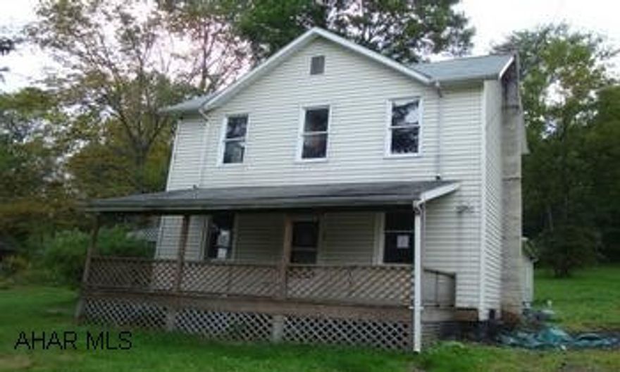 2 Story, 3 BR, 1 BA.  Roof needs repair, and possible mold in one room. Single pane windows, vinyl siding. Sewer and water unknown.  Property being sold "As is"  There is a second building on property of no value. Buyer must pay 2% transfer tax. 2 Story, 3 BR, 1 BA.  Roof needs repair and possible mold in one room.  Single pane windows, vinyl siding. Sewer and water unknown.  Property being sold "As is" There is a second building on the property of no value.  Buyer must pay 2% transfer tax.