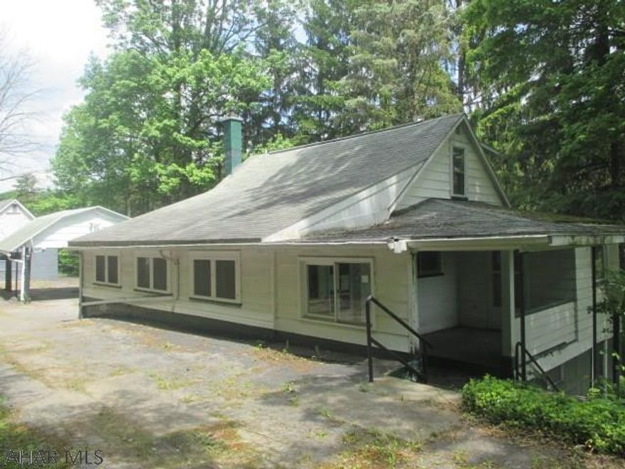 Tyrone area 1 story home in need of TLC. Nice area, private lot and large 2 car concrete block garage plus carport. AS-IS sale. Seller will make no repairs.