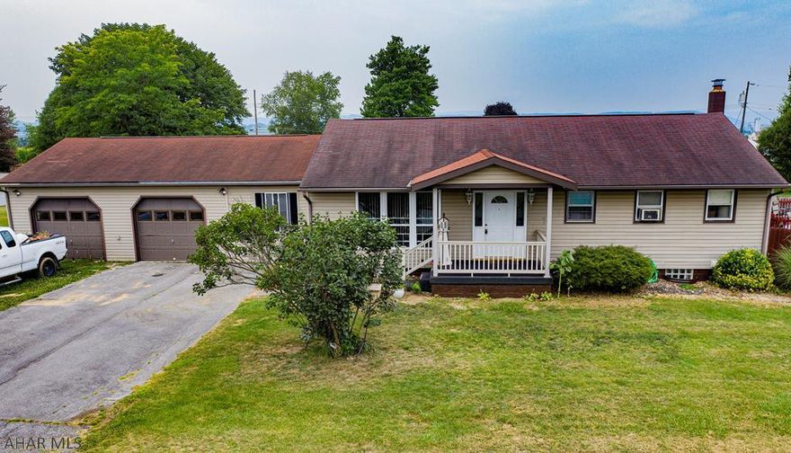 Beautifully updated ranch home sitting on approximately half an acre with stunning views. Original hardwood floors just refinished on the first floor, new ceramic tile in the kitchen, and new plank flooring in the dining room. This home offers unique wood accents throughout, cathedral ceilings, and an open concept. Enjoy one story living with a finished basement that offers a bar, kitchen, and a completely tiled full bath! Enjoy summers on the deck by the pool, or all the seasons that Pennsylvania weather has to offer with the screened in porch! With an oversized 2 car garage this home really has so many great features!