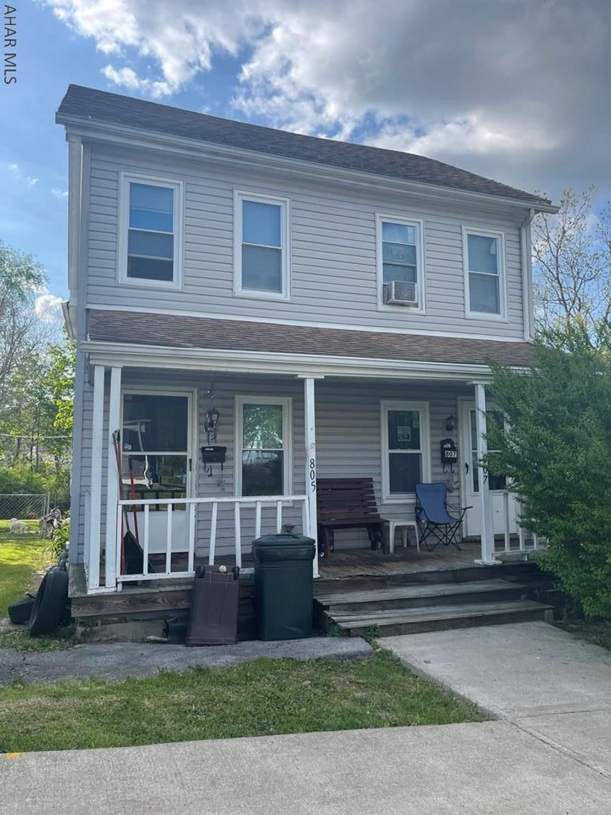 Nice duplex in Juniata that features all new windows, newer roof, resided vinyl, new doors, new sidewalks, one newer furnace and on a nice lot! 805 features a fenced in yard, and 807 features a side yard. 2 parking spots, one for each tenant. Well maintained interior, just some touch ups required in the living area. Long-term tenants would like to stay- a great investment property! SUPER MOTIVATED SELLERS! Bring your investors and landlords!