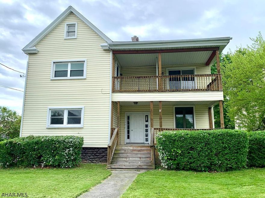 Looking to purchase a multi-unit in Blair County?  This property consists of 4 units, 3 of which have had many updates throughout. Each unit offers 1 bedroom, 1 bath with a living room, eat in kitchen and a balcony.1 unit is currently occupied with a long time tenant and the other 3 have recently been filled. There is a 2 car detached garage behind the building and additional off street parking available. The on site laundry facilities are shared and this property is conveniently located within a short distance to shopping centers, restaurants and entertainment. The utilities are not separate and is included in the monthly rent. Seller is including the appliances, lawn mower and snow blower in the purchase of this property. Do not let this great investment opportunity pass you by!!!
