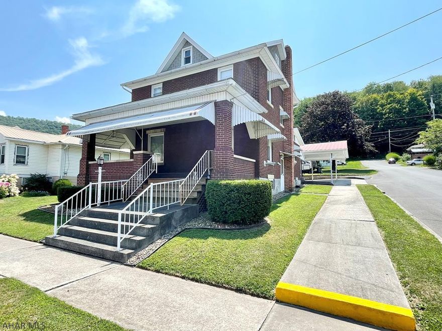 Well maintained two story brick home on a corner lot offering three bedrooms and two baths. Main floor offers an eat in kitchen, dining room, and living room. Second floor offers three bedrooms and one bath. Outside offers a great entertaining area, covered porch, large backyard, detached garage, and RV/camper parking.