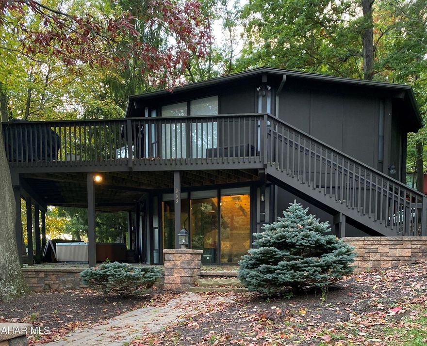 This utopian topsider provides the perfect home to relax and enjoy the serenity that the area has to offer.  Enjoy the view of the Donald Ross ''Old Course'' from the warmth of the sunroom or with the fresh air from the deck.  After a day of enjoying the local fare of historic Bedford relax and enjoy a drink by the firepit as the day slips into night.  Invite guests over to stay as each bedroom offers its own bath to provide privacy. Enjoy the natural beauty and amenities of the adjacent Omni Bedford Springs Resort & Spa, including the stocked Shrober's Run.  The European built sauna offers a soothing end to a day of fun at the local Blue Knob Ski Resort or just enjoying the many hiking/biking trails minutes from your door.