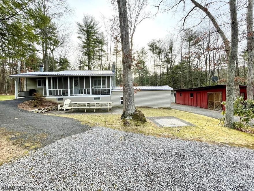 Private getaway or year round cottage located within walking distance of the Juniata River. This home-like cottage offers a living room with a wood burning fireplace, kitchen, 1 bedroom, 2 full baths, large partially finished basement, screened porch, private deck and so much more. The setting of this property with 2.5 acres offers a wonderful place to kick back and relax with family and friends to enjoy the outdoors. Cottage is not on the water, but has access within easy walking distance.