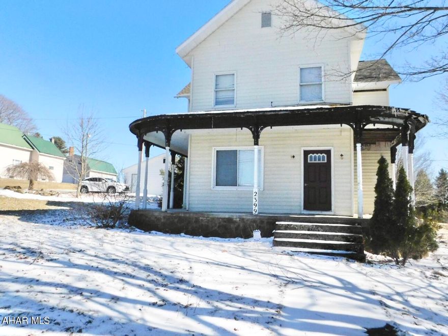 It is time to step outside the city limits but still be only 10 minutes to Altoona! Fall in love with the charm and character this home has to offer. The wrap around porch will be so perfect in the summertime to sip your morning coffee or watch the evening sunset. This eat in kitchen is beautifully updated with stainless steel appliances and an exposed chimney with stone accents. The living room has a wood plank ceiling offering a cozy feel. The 2nd floor features brand new carpet throughout and a gorgeous updated full bath. Don't forget about the spacious 2 car garage, too! With a few finishing touches inside and out, this home can make all your dreams come true! Real Estate Agent related to seller.